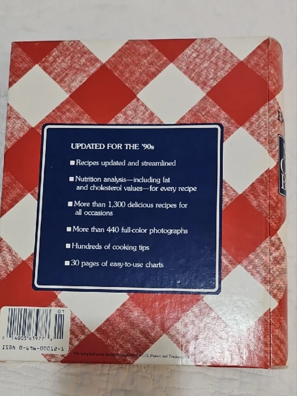 Better Homes And Gardens New Cook Book – Red and Navy Plaid Cover